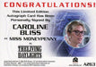 James Bond Archives 2015 Edition Caroline Bliss Autograph Card A263   - TvMovieCards.com