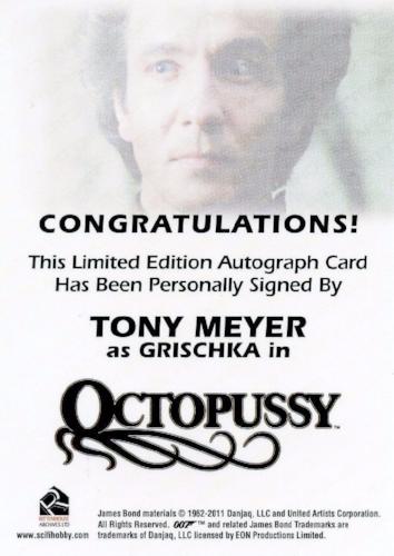 James Bond 50th Anniversary Series Two Tony Meyer Autograph Card   - TvMovieCards.com