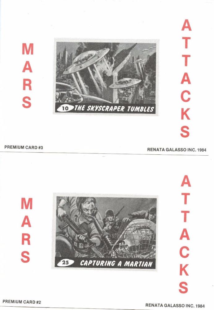 Mars Attacks Oversized Premium Card Set 5" by 7" 4 Cards Galasso 1984 - TvMovieCards.com