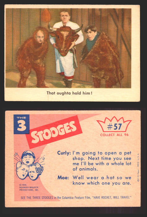 1959 Three 3 Stooges Fleer Vintage Trading Cards You Pick Singles #1-96 #57  - TvMovieCards.com