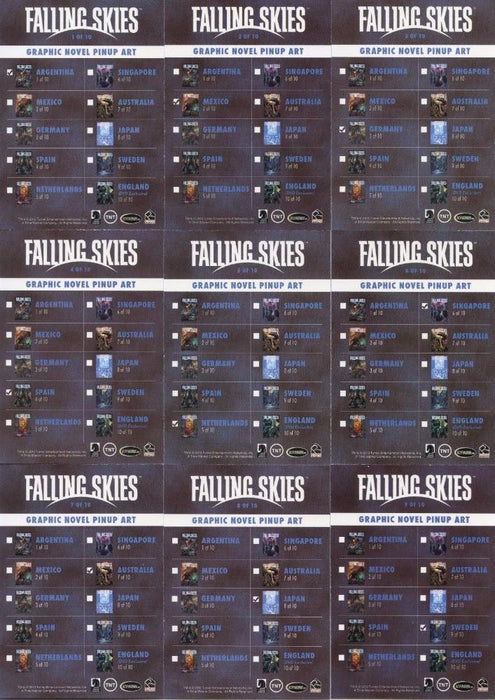 Falling Skies Season 2 Premium Pack International Pinup Chase Card Set 9 Cards   - TvMovieCards.com