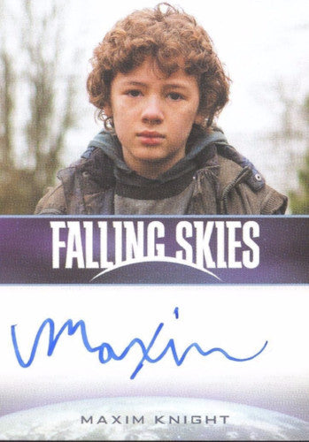 Falling Skies Season 2 Premium Pack Maxim Knight Autograph Card   - TvMovieCards.com