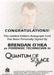James Bond Classics 2016 Brendan O'Hea Autograph Card   - TvMovieCards.com