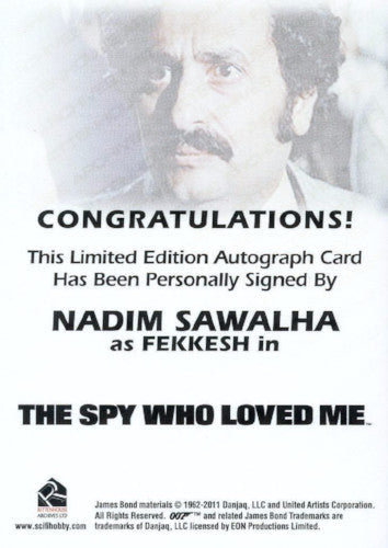 James Bond Archives 2014 Edition Nadim Sawalha Autograph Card   - TvMovieCards.com