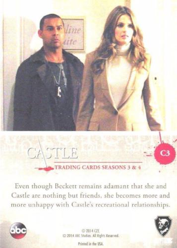 Castle Seasons 3 & 4 Foil Parallel Chase Card Caskett C3   - TvMovieCards.com