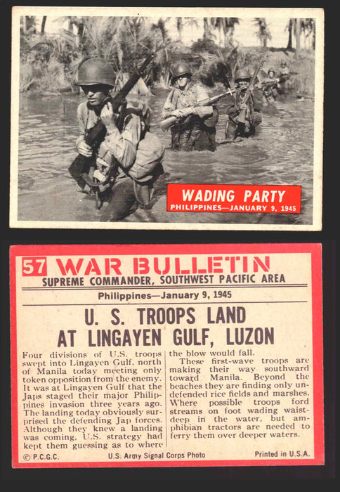 1965 War Bulletin Philadelphia Gum Vintage Trading Cards You Pick Singles #1-88 57   Wading Party  - TvMovieCards.com