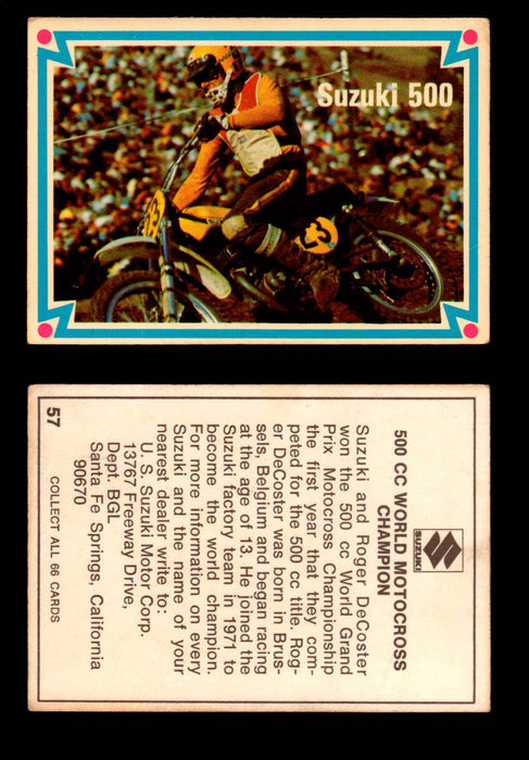1972 Street Choppers & Hot Bikes Vintage Trading Card You Pick Singles #1-66 # 57   Suzuki 500  - TvMovieCards.com