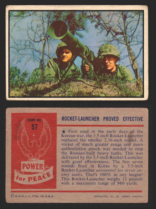 1954 Power For Peace Vintage Trading Cards You Pick Singles #1-96 57   Rocket-Launcher Proved Effective  - TvMovieCards.com