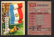 1956 Flags of the World Vintage Trading Cards You Pick Singles #1-#80 Topps 57	Paraguay  - TvMovieCards.com