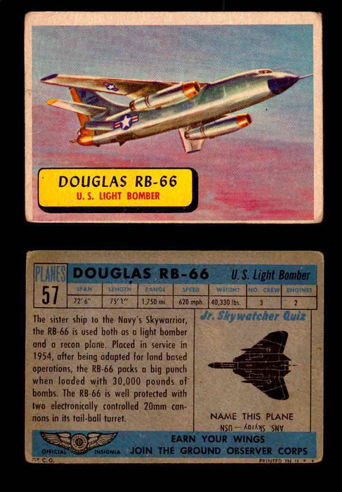 1957 Planes Series I Topps Vintage Card You Pick Singles #1-60 #57  - TvMovieCards.com