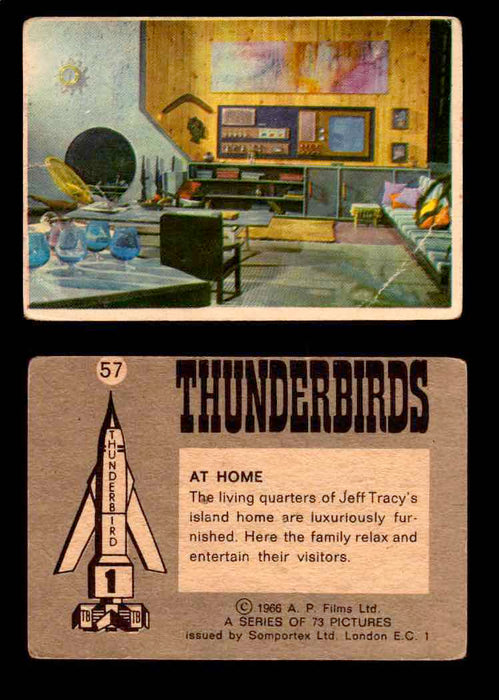 Thunderbirds Vintage Trading Card Singles #1-72 Somportex 1966 #57  - TvMovieCards.com