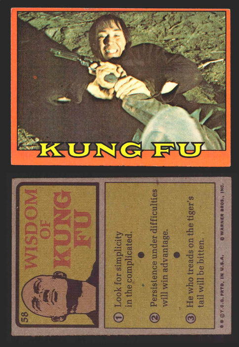 1973 Kung Fu Topps Vintage Trading Card You Pick Singles #1-60 #58  - TvMovieCards.com