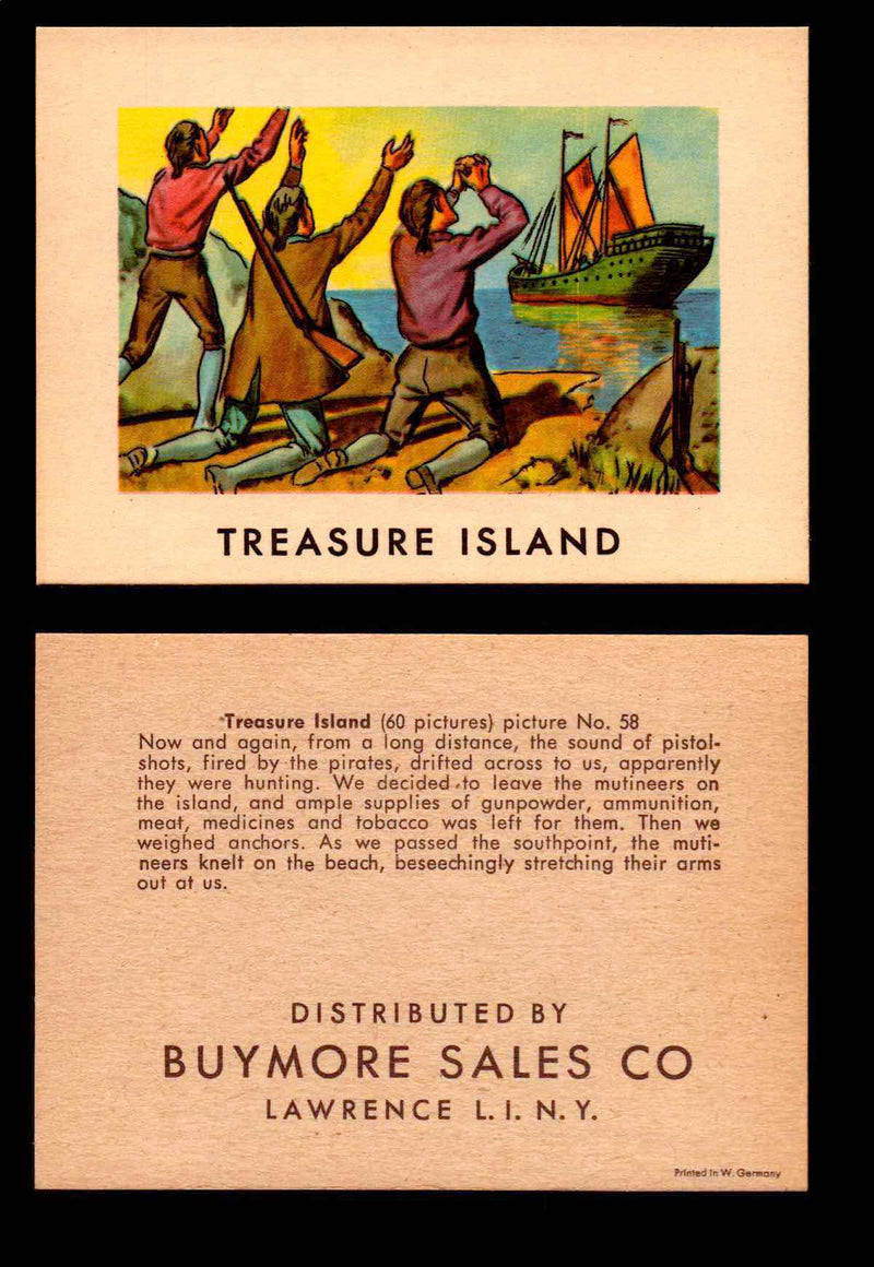 Treasure Island Buymore Sales 1960 Vintage Trading Cards You Pick Singles   - TvMovieCards.com