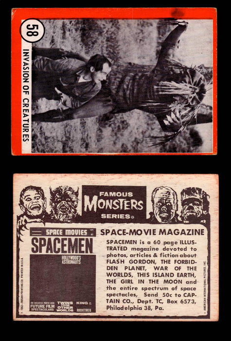 Famous Monsters 1963 Vintage Trading Cards You Pick Singles #1-64 #58  - TvMovieCards.com