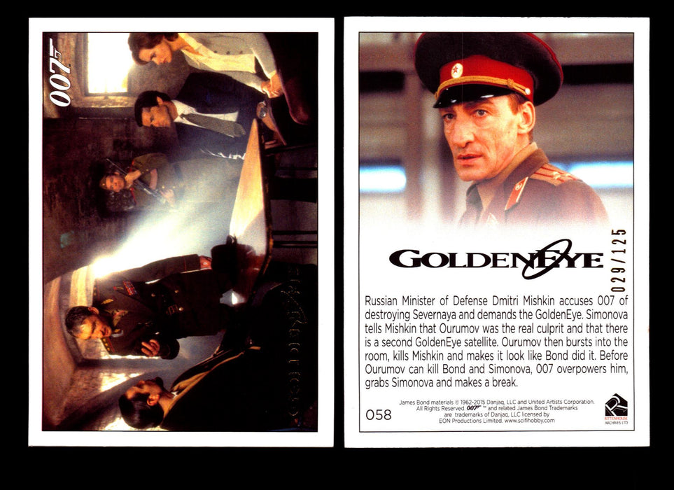 James Bond Archives 2015 Goldeneye Gold Parallel Card You Pick Single #1-#102 #58  - TvMovieCards.com