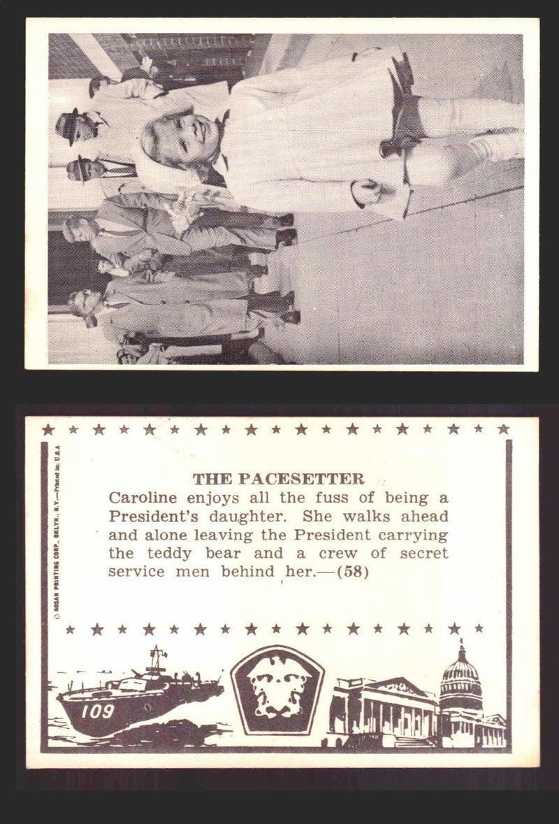 1963 John F. Kennedy JFK Rosan Trading Card You Pick Singles #1-66 58   The Pacesetter  - TvMovieCards.com