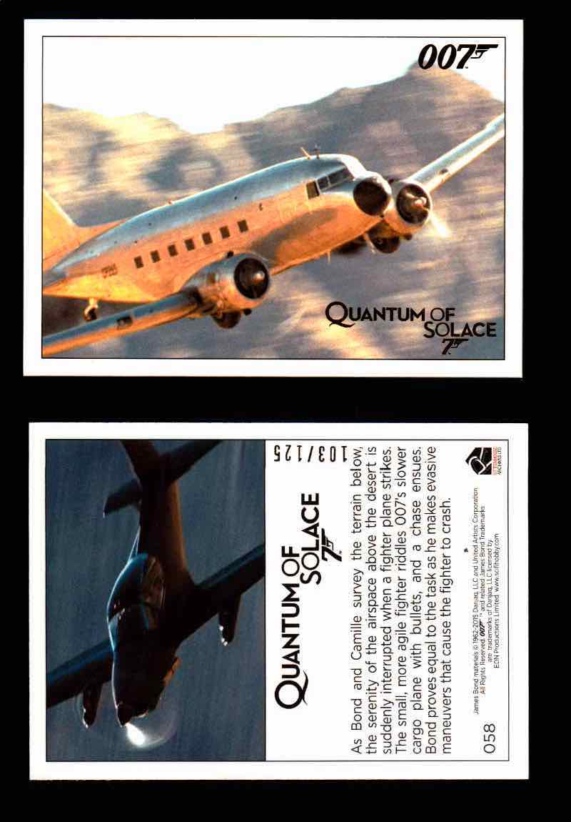 James Bond Archives Quantum of Solace Gold Parallel You Pick Single Cards #1-90 #58  - TvMovieCards.com