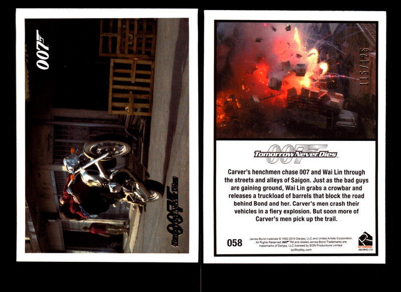 James Bond Archives 2014 Tomorrow Never Dies Gold Parallel Card You Pick Singles #58  - TvMovieCards.com