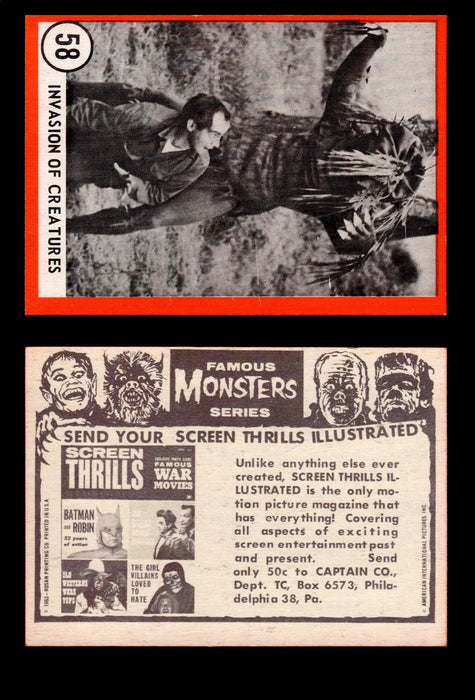 Famous Monsters 1963 Vintage Trading Cards You Pick Singles #1-64 #58b  - TvMovieCards.com