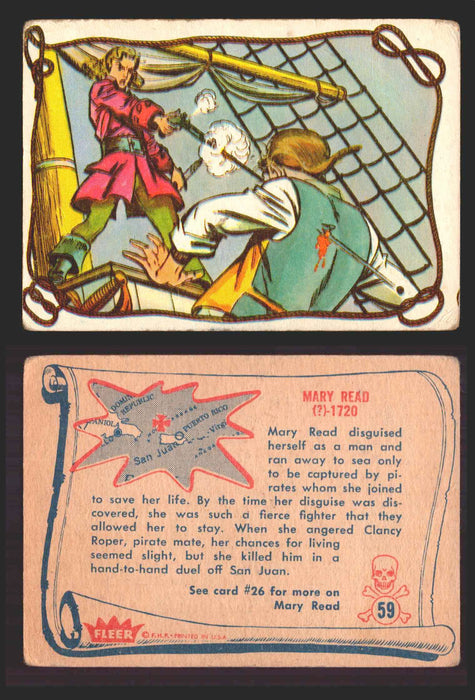 1961 Pirates Bold Vintage Trading Cards You Pick Singles #1-#66 Fleer 59   Mary Read  - TvMovieCards.com