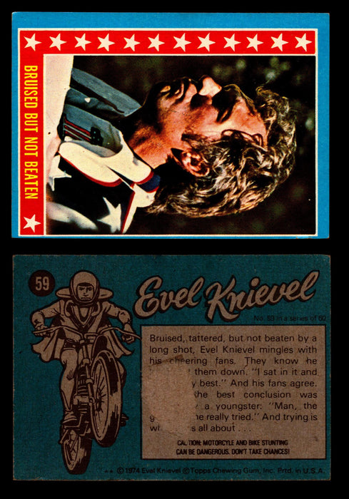 Evel Knievel Topps 1974 Vintage Trading Cards You Pick Singles #1-60 #59  - TvMovieCards.com