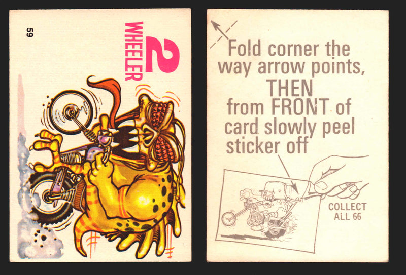 1972 Silly Cycles Donruss Vintage Trading Cards #1-66 You Pick Singles #59 2 Wheeler  - TvMovieCards.com