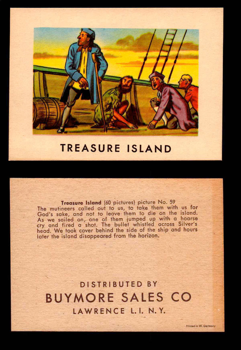 Treasure Island Buymore Sales 1960 Vintage Trading Cards You Pick Singles   - TvMovieCards.com