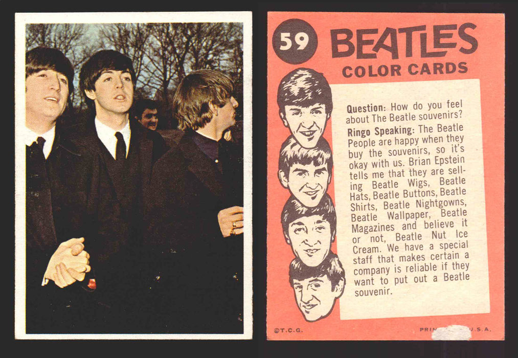 Beatles Color Topps 1964 Vintage Trading Cards You Pick Singles #1-#64 #	59  - TvMovieCards.com