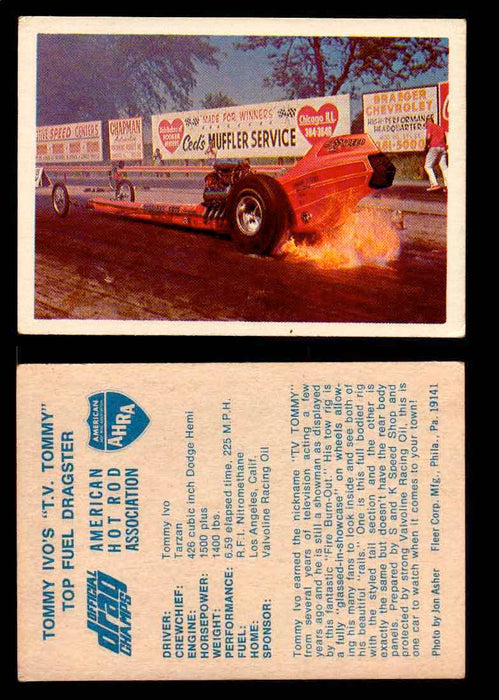 AHRA Official Drag Champs 1971 Fleer Vintage Trading Cards You Pick Singles 59   Tommy Ivo's "T.V. Tommy"                         Top Fuel Dragster  - TvMovieCards.com