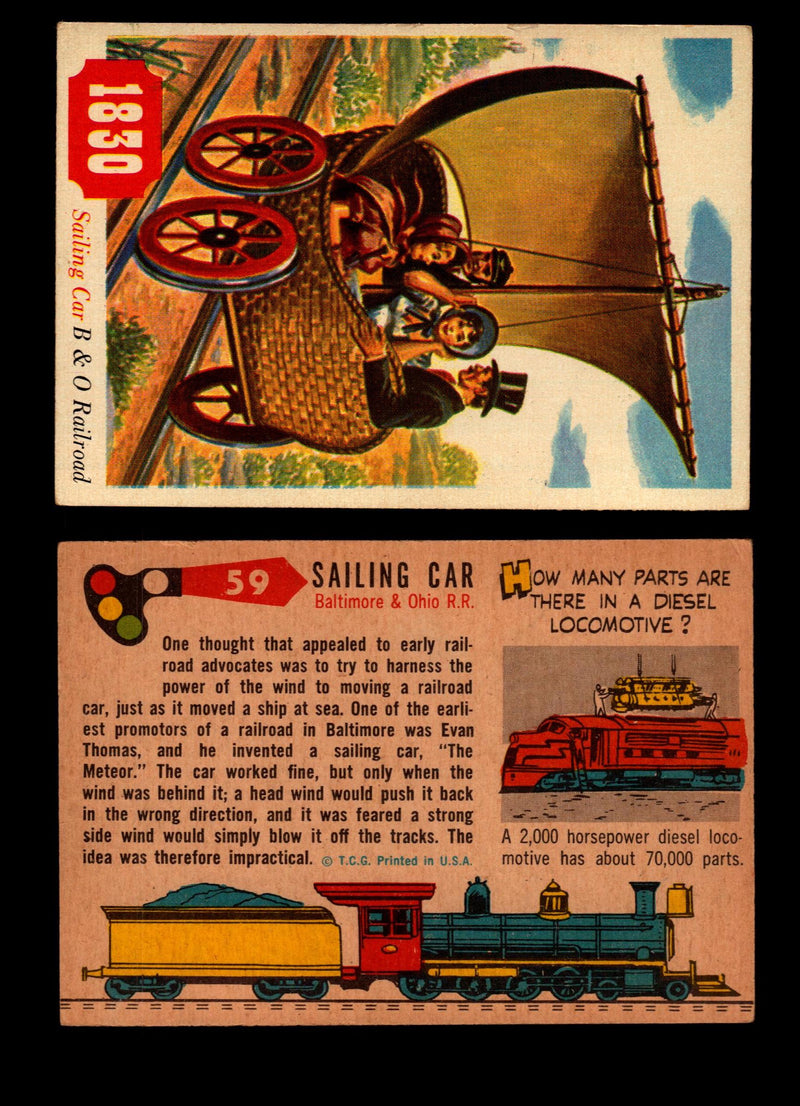 Rails And Sails 1955 Topps Vintage Card You Pick Singles #1-190 #59 Sailing Car  - TvMovieCards.com