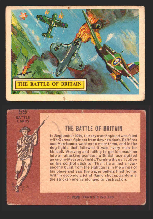 1965 Battle World War II A&BC Vintage Trading Card You Pick Singles #1-#73 59 The Battle of Britain  - TvMovieCards.com