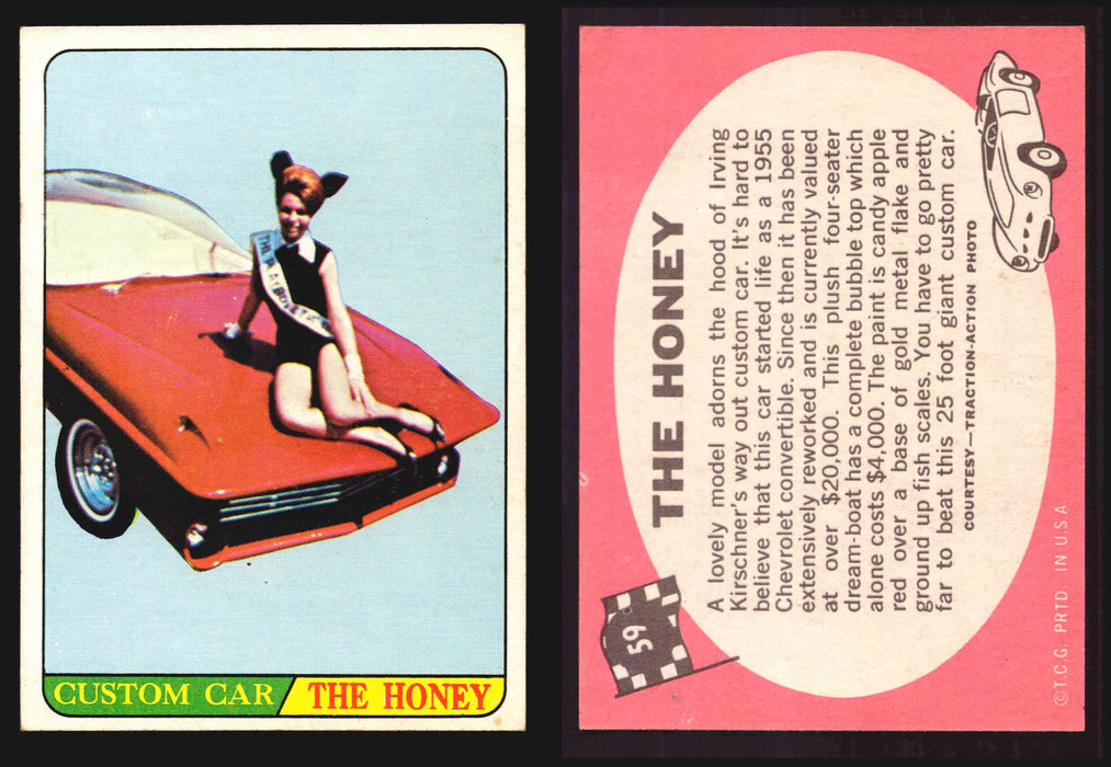 Hot Rods Topps 1968 George Barris Vintage Trading Cards #1-66 You Pick Singles #59 The Honey  - TvMovieCards.com
