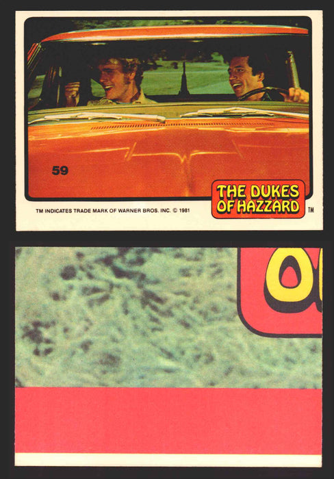 1981 Dukes of Hazzard Sticker Trading Cards You Pick Singles #1-#66 Donruss 59   Bo & Luke Driving  - TvMovieCards.com