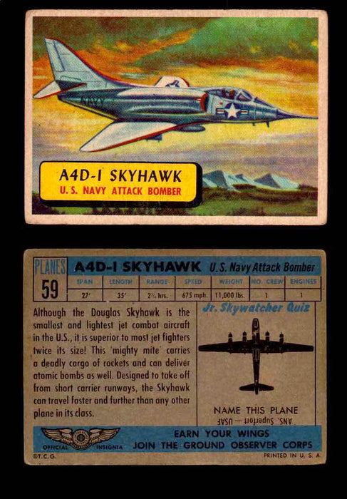 1957 Planes Series I Topps Vintage Card You Pick Singles #1-60 #59  - TvMovieCards.com