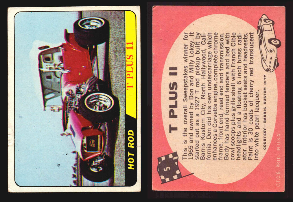 Hot Rods Topps 1968 George Barris Vintage Trading Cards #1-66 You Pick Singles #5 T Plus II  - TvMovieCards.com