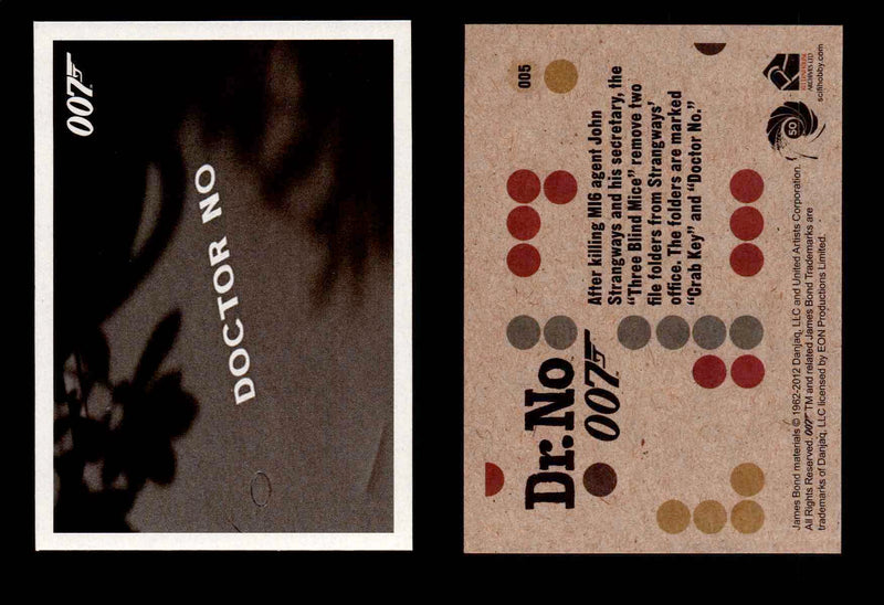 James Bond 50th Anniversary Series Dr. No You Pick Single Cards #1-65 #5  - TvMovieCards.com