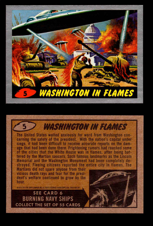 2012 Mars Attacks Silver Parallel You Pick Single Trading Card #1-55 Topps #5  - TvMovieCards.com