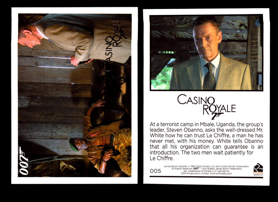 James Bond Archives 2014 Casino Royal Gold Parallel Card You Pick Number #5  - TvMovieCards.com