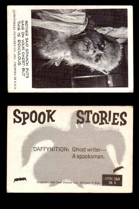 1961 Spook Stories Series 1 Leaf Vintage Trading Cards You Pick Singles #1-#72 #5  - TvMovieCards.com