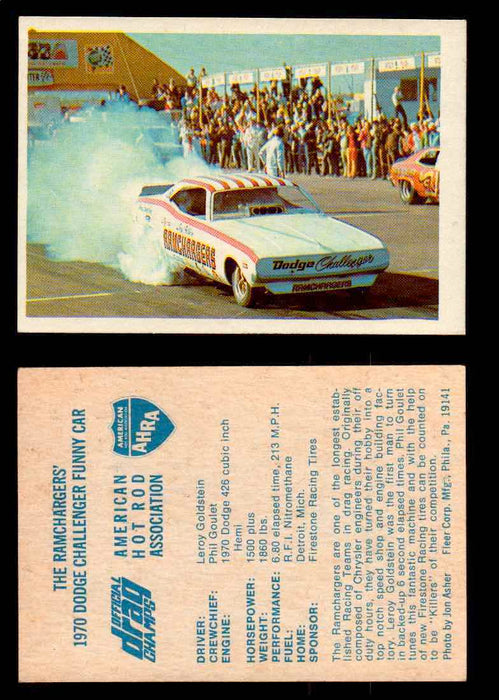 AHRA Official Drag Champs 1971 Fleer Vintage Trading Cards You Pick Singles 5   The Ramchargers'                                 1970 Dodge Challenger Funny Car  - TvMovieCards.com