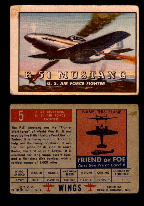 1952 Wings Topps TCG Vintage Trading Cards You Pick Singles #1-100 #5  - TvMovieCards.com