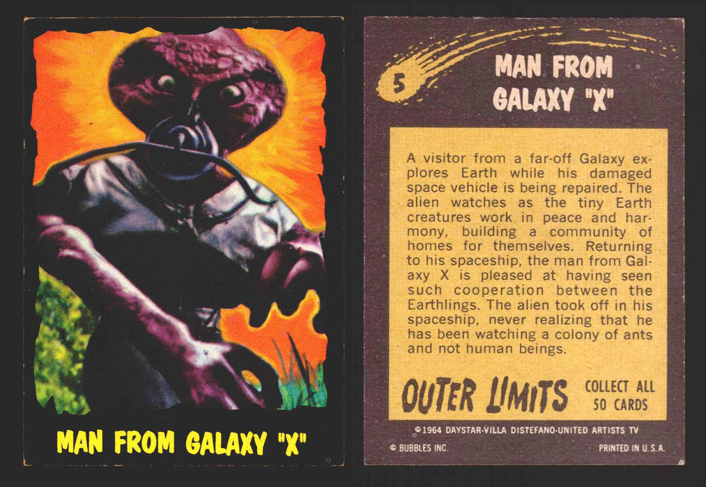1964 Outer Limits Bubble Inc Vintage Trading Cards #1-50 You Pick Singles #5  - TvMovieCards.com