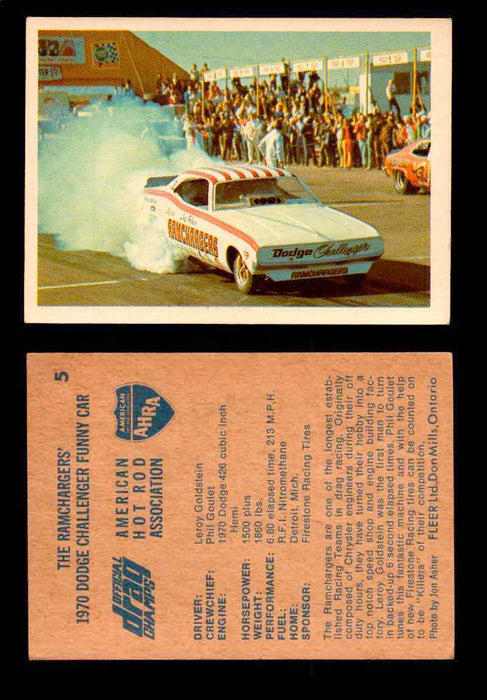 AHRA Official Drag Champs 1971 Fleer Canada Trading Cards You Pick Singles #1-63 5   The Ramchargers'                                 1970 Dodge Challenger Funny Car  - TvMovieCards.com