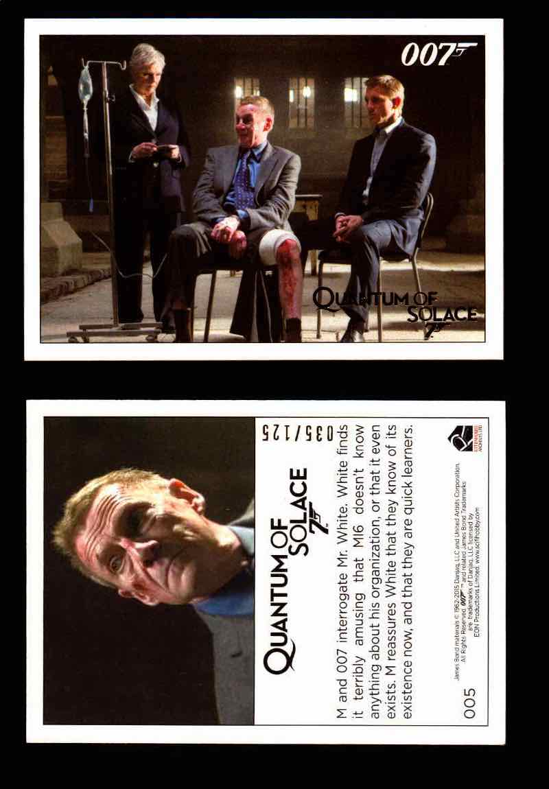 James Bond Archives Quantum of Solace Gold Parallel You Pick Single Cards #1-90 #5  - TvMovieCards.com