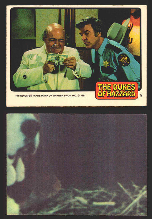1981 Dukes of Hazzard Sticker Trading Cards You Pick Singles #1-#66 Donruss 5   Boss Hog & Sheriff Roscoe  - TvMovieCards.com