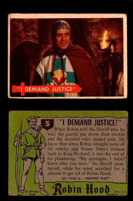 1957 Robin Hood Topps Vintage Trading Cards You Pick Singles #1-60 #5  - TvMovieCards.com