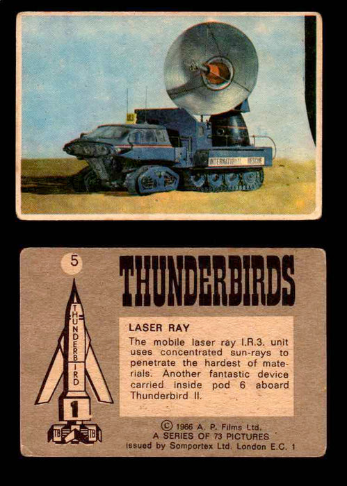 Thunderbirds Vintage Trading Card Singles #1-72 Somportex 1966 #5  - TvMovieCards.com