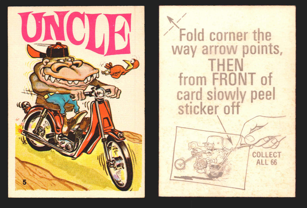 1972 Silly Cycles Donruss Vintage Trading Cards #1-66 You Pick Singles #5 Uncle  - TvMovieCards.com