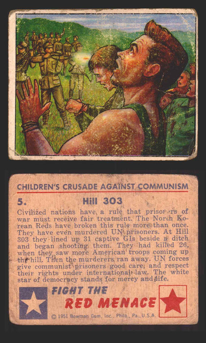 1951 Red Menace Vintage Trading Cards #1-48 You Pick Singles Bowman Gum 5   Hill 303  - TvMovieCards.com