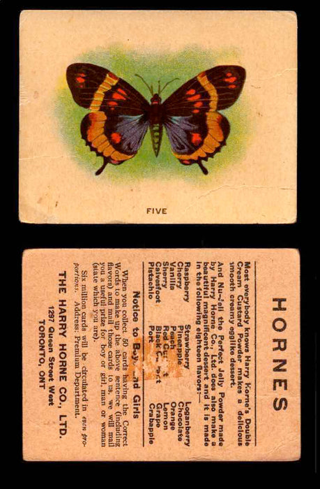 1925 Harry Horne Butterflies FC2 Vintage Trading Cards You Pick Singles #1-50 #5  - TvMovieCards.com